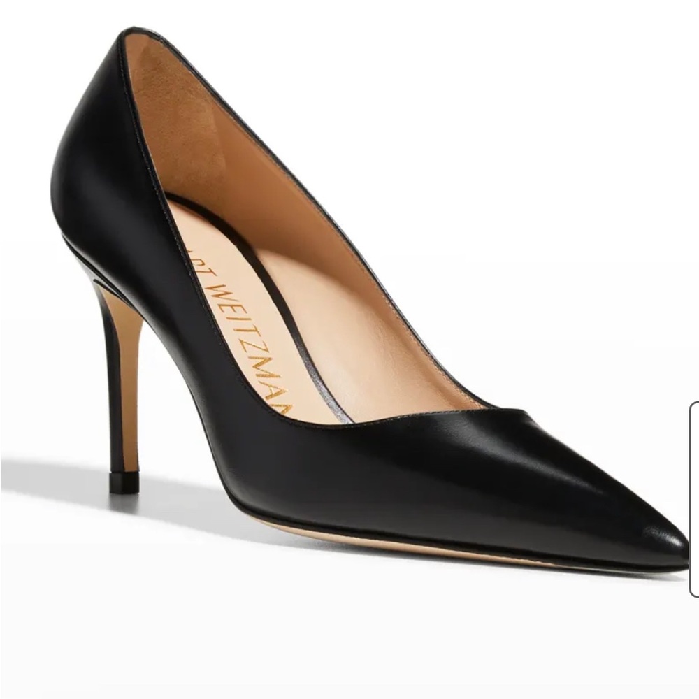 Black Stuart Weitzman Nappa Pump